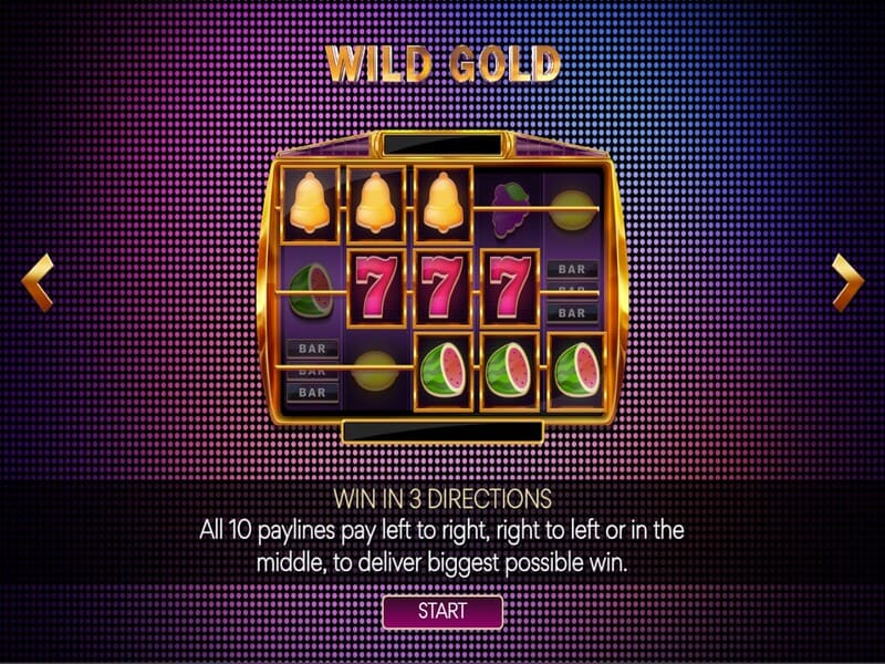 Playing Wild Gold online is easy and intuitive.